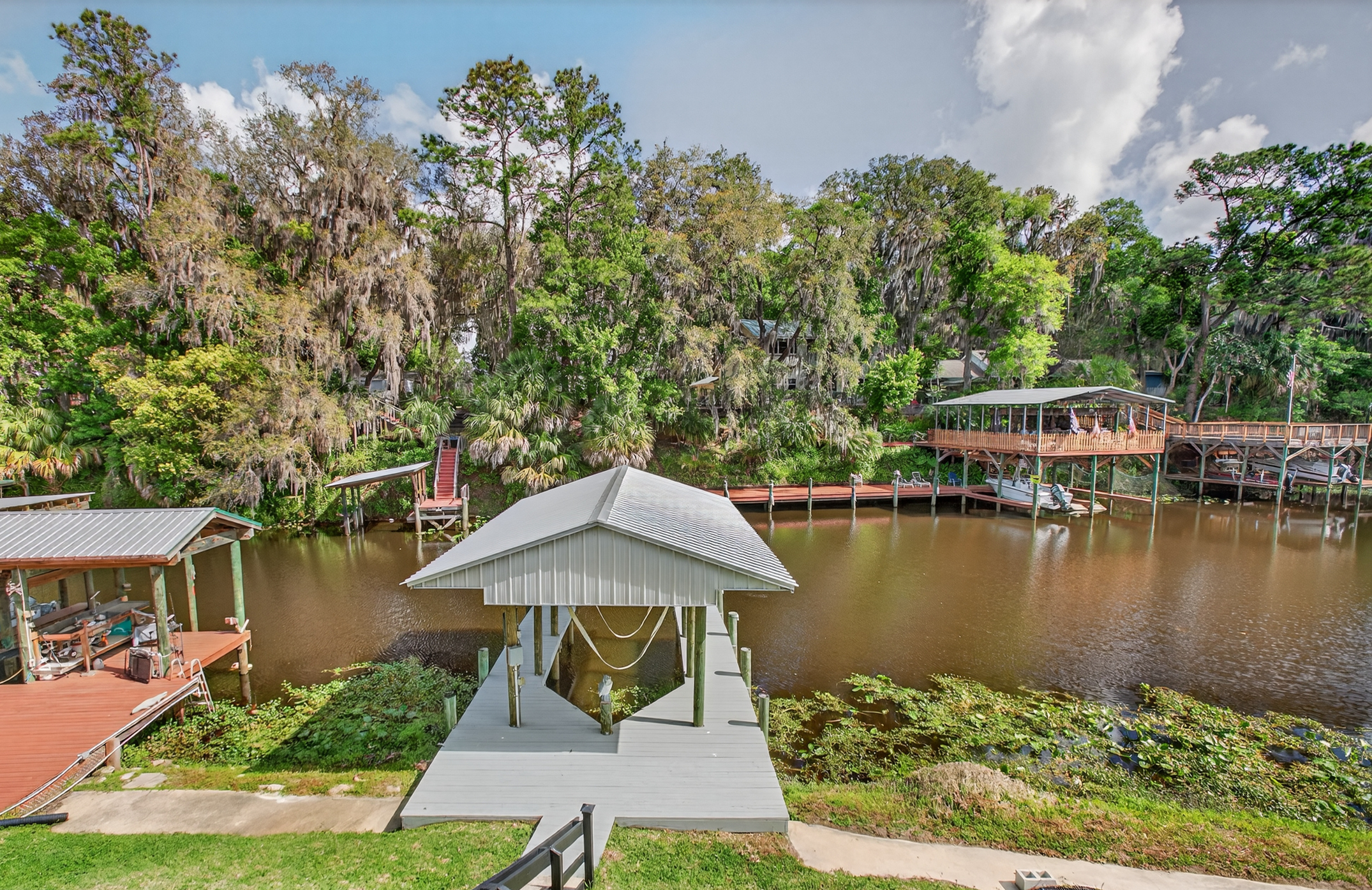 Boathouse and cove from deck